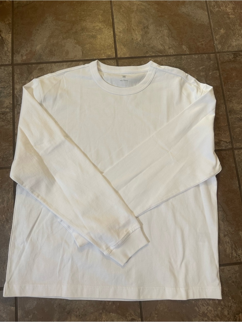 Classic White Long-Sleeve Crewneck Tee